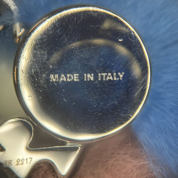 Fendi Roma Mink Fur & Leather Karlito Keychain Bag Charm - Picture 8 of 8